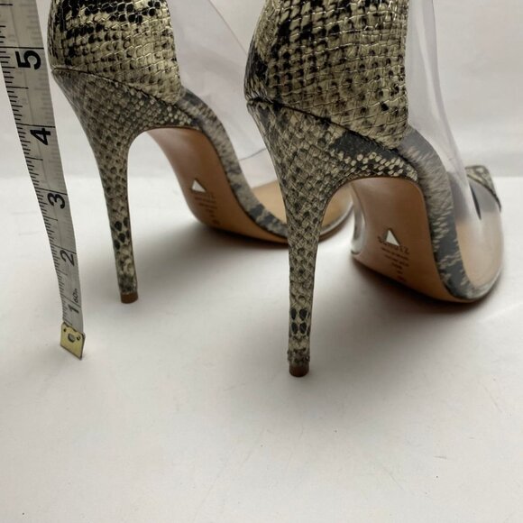 SCHUTZ Cendi Snake Print & Clear Pumps Size 10 - Picture 4 of 8